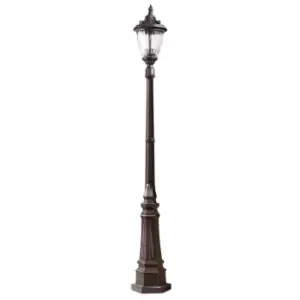 Image of Adur Outdoor Post Lantern Rusty Brown