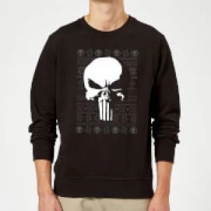 Image of Marvel Punisher Christmas Sweatshirt - Black