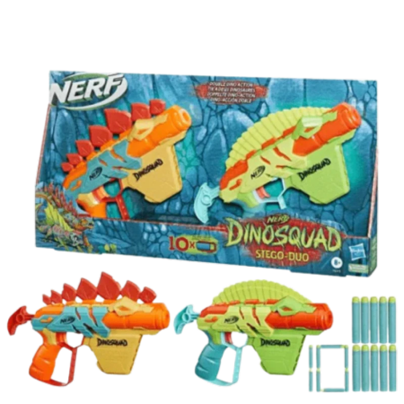 Image of Hasbro Nerf Dino Squad Stego Duo Pack Dart Blasters HASBRO-F6315
