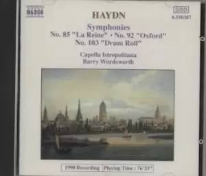 Image of Franz Joseph Haydn Haydn Symphonies No. 85 "La Reine" / No. 92 "Oxford" / No. 103 "Drum Roll" 1990 German CD album 8.550387