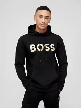 Image of BOSS Soody 1 Overhead Hoodie - Black, Size XL, Men