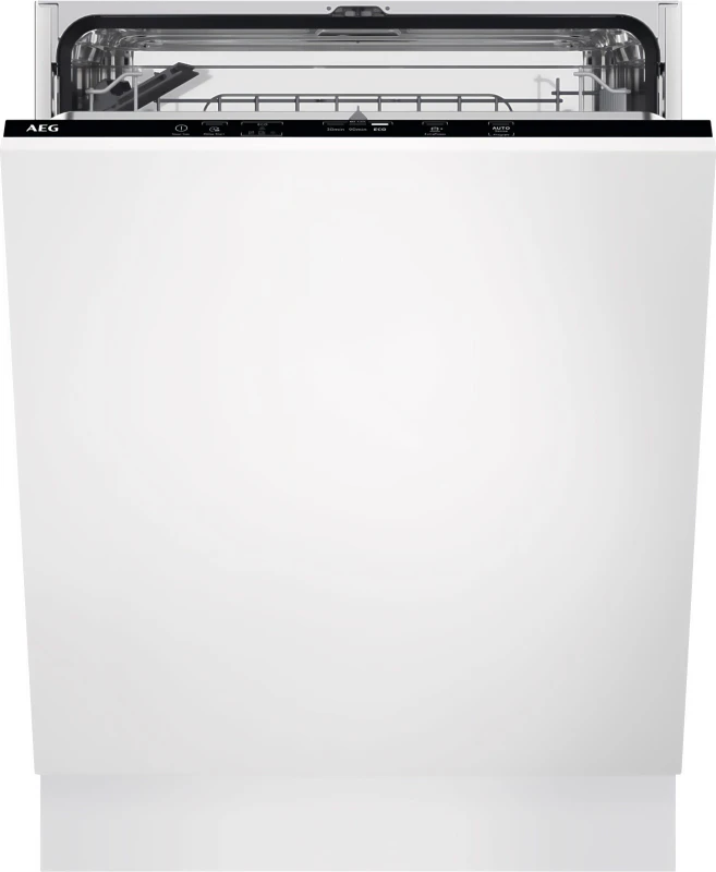 Image of AEG Series 5000 AirDry Integrated Dishwasher - C-rated Black Control Panel FSB54607Z White