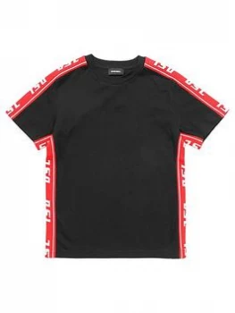Image of Diesel Boys Tape Logo Short Sleeve T-Shirt