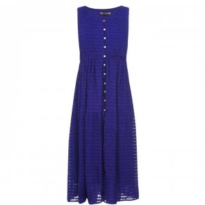 Image of Biba Button Midi Dress - Blue