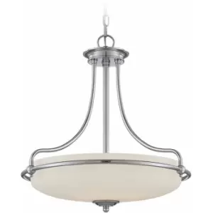 Image of Loops - 1 Bulb Ceiling Pendant Light Fitting Polished Chrome LED E27 100W Bulb