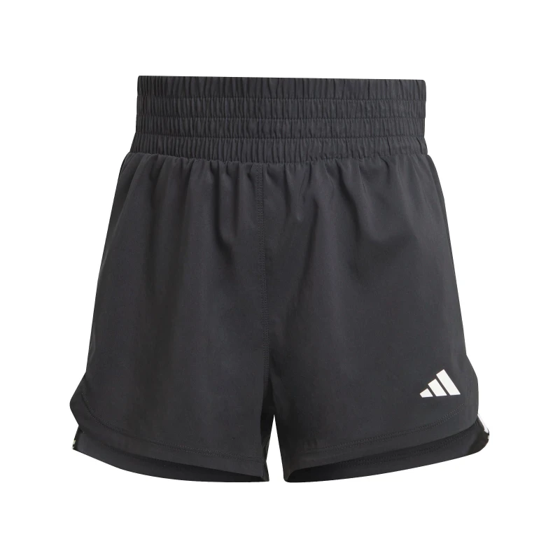 Image of adidas Pacer Training 3-Stripes Woven High-Rise Shorts Womens - Black S