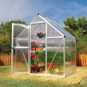 Image of Palram Mythos 6x4 Polycarbonate Apex Greenhouse