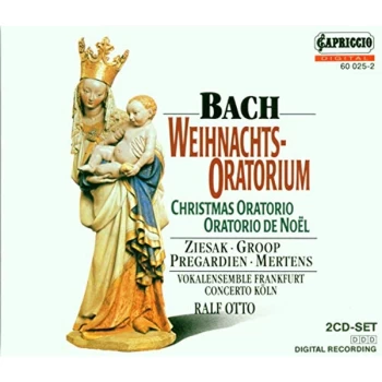 Image of Bach, Johann Sebastian - Weihnachtsoratorium (Otto, Concerto Koln, Ziesak, Mertens) CD
