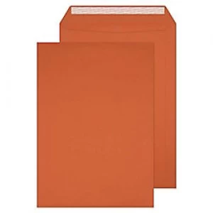 Image of Creative Dark Coloured Envelopes C4 Peel & Seal 324 x 229mm Plain 120 gsm Marmalade Orange Pack of 250