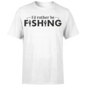 Image of Id Rather be Fishing T-Shirt - White - 4XL