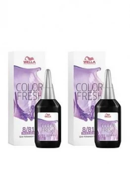 Image of Wella Wella Professionals Color Fresh Semi-Permanent Colour Light Pearl Ash Blonde 75ml Duo Pack