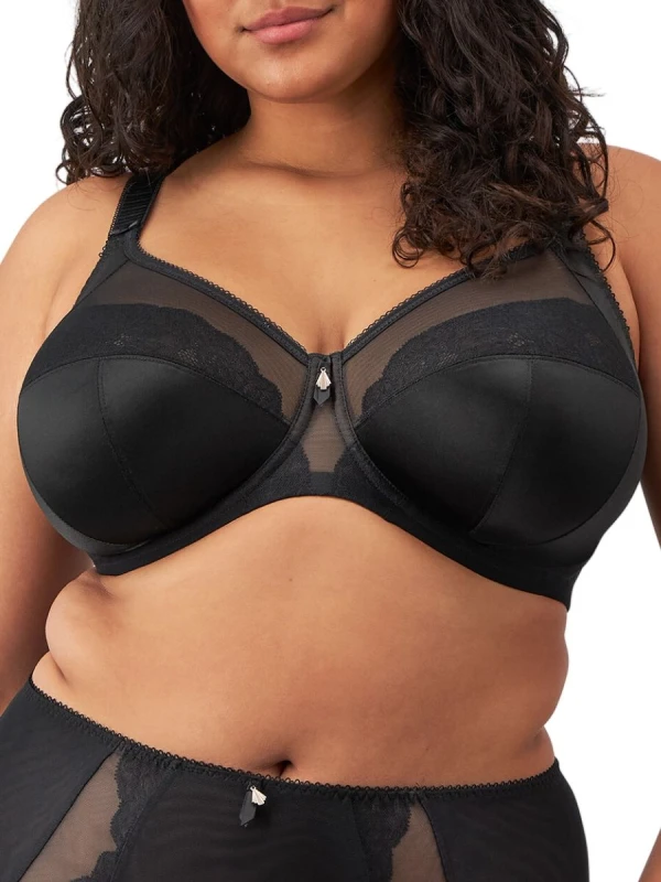 Image of Elomi Womens Cate Allure Full Cup Bra in Black Size: 40FF Black Female 40FF