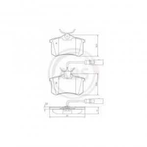 Image of Rear Brake Pad Set A.B.S. 37214
