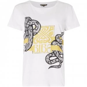 Image of Biba Snake Stud T Shirt - White