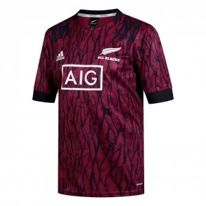 Image of adidas New Zealand All Blacks Mens Training Shirt 2020 - Burgundy