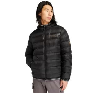 Image of Timberland Garfield Hooded Puffer Jacket For Men In Black Black, Size S