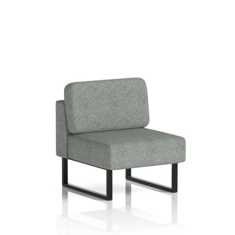 Image of Brixworth Modular Seating Central Unit with Black in Rivet Fabric - Prime