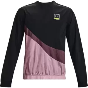 Image of Under Armour Armour Woven Crew Sweater Mens - Black