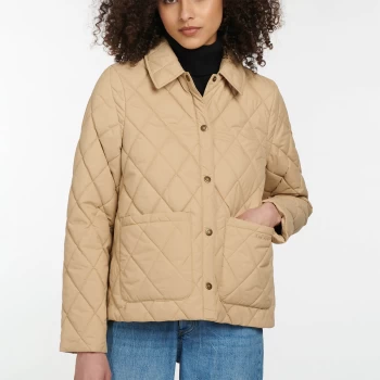 Image of Barbour Womens Colliford Quilted Jacket - Dk Stone - UK 16