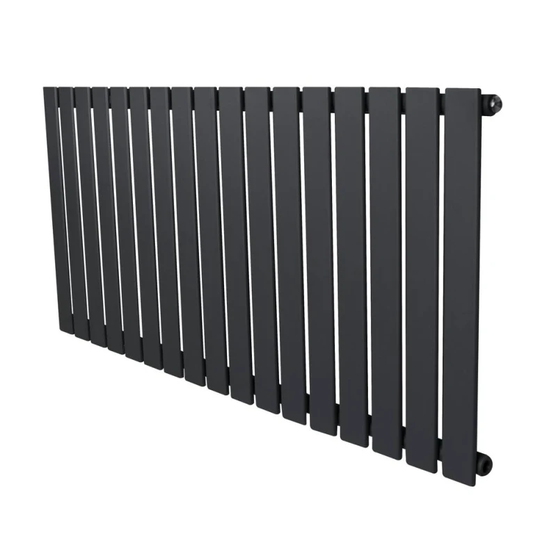 Image of Monstershop Flat Single Column Radiator - 600 x 1190mm - Anthracite Grey Grey Unisex