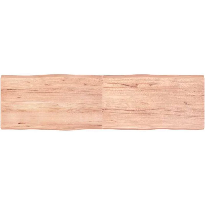 Image of Vidaxl Table Top Light Brown 180X50X(2-6)cm Treated Solid Wood Live Edge, Brown 363977