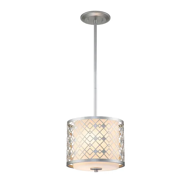 Image of Elstead Elstead Ziggy Glass Ceiling Pendant Light - Silver