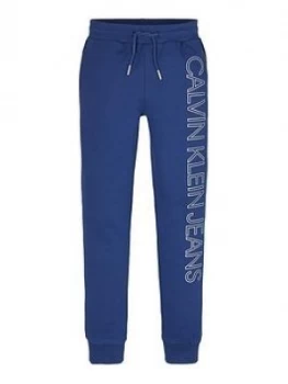 Image of Calvin Klein Jeans Boys Reflective Lines Logo Jogger - Blue