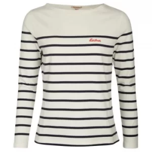 Image of Barbour Womens Bradley Top Cloud/Navy 8