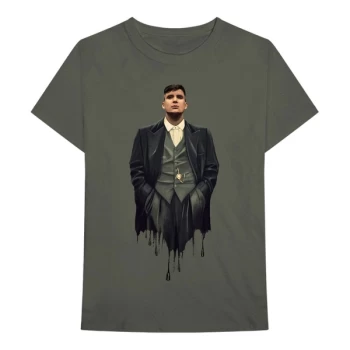 Image of Peaky Blinders - Dripping Tommy Unisex Medium T-Shirt - Green