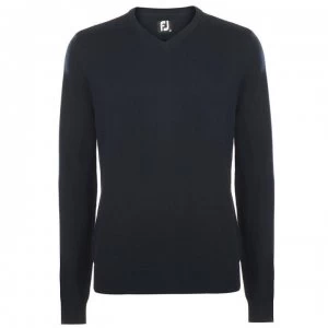Image of Footjoy Wool V Neck Jumper Mens - Navy