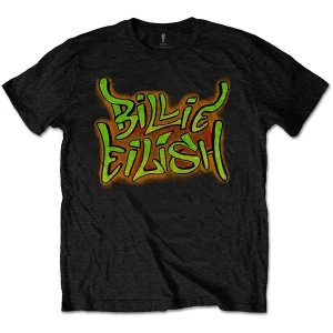 Image of Billie Eilish - Graffiti Unisex Medium T-Shirt - Black
