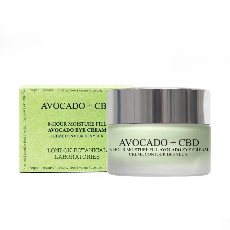 Image of London Botanical Laboratories Avocado + CBD Eye Cream 20ml White unisex