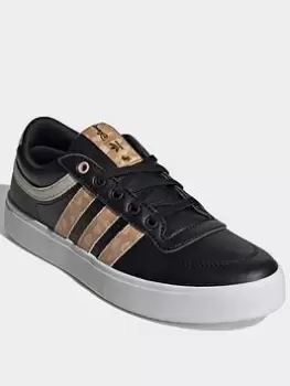 Image of adidas Originals Disney Bryony Shoes, Black/Grey, Size 3.5, Women