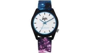 Image of Hype Black and Purple Silicone Strap Watch