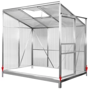 Image of Lean-To Greenhouse Polycarbonate 6x4ft incl. Base