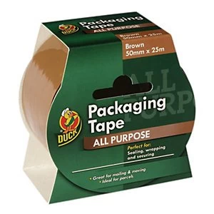 Image of Duck Tape Packaging Tape Brown 50mm x 25m