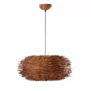 Image of Nido 1 Light Ceiling Pendant Brown, E27