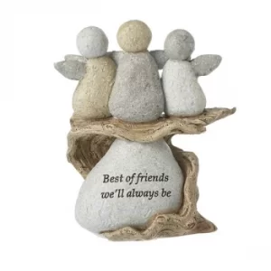 Image of Best of Friends Angels Resin Stone Ornament by Heaven Sends