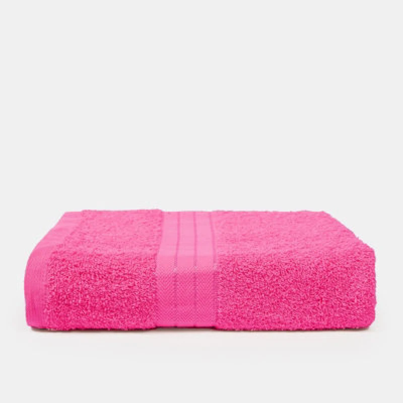 Image of OHS OHS Luxury Bath Towel 100% Cotton Bathroom in Pink Pink Bath Towel Unisex 5027434214259