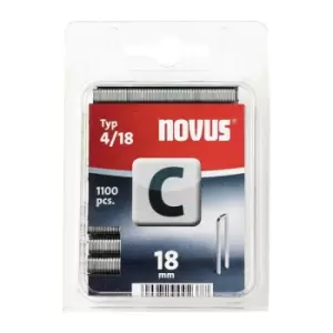 Image of Agrafe a dos etroit C tipo 4 largeur 6mm longueur du poteau 18mm largeur de fi