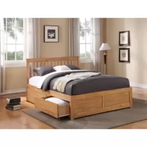Image of Flintshire Pentre 5ft King Oak Effect 2 Drawer Storage Bed Frame