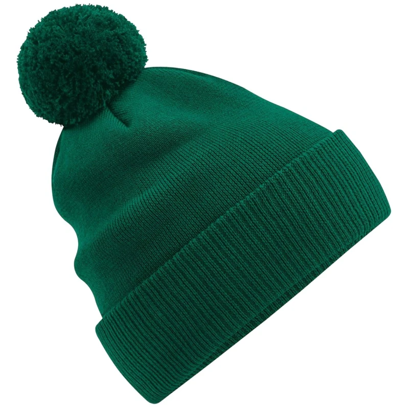 Image of Beechfield Beechfield Men Snowstar Cotton Beanie in Bottle Green Bottle Green One Size Male 5059958666993