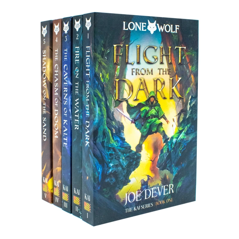 Image of Lone Wolf Series 1-5 Collection By Joe Dever Flight From The Dark Fire On The Water Caverns Of Kalte Joe Dever Books
