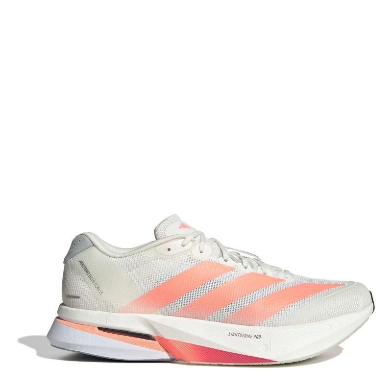 Image of adidas Adizero Boston 13 Road Running Shoes Mens Wht/Orange/Grey male 7 (40.7)