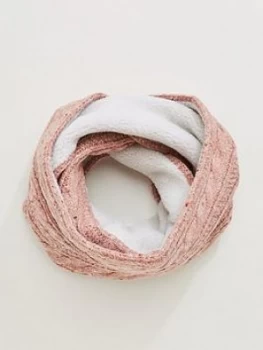 Image of Superdry Gracie Cable Snood - Pink, Women