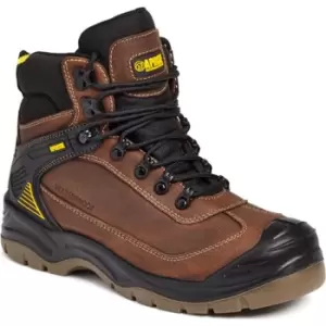 Image of Apache RANGER Waterproof Safety Hiker Boots Brown Size 7