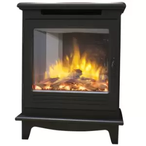 Image of Suncrest Morpeth Classic 2000W Matt Black Cast Iron Effect Electric Stove