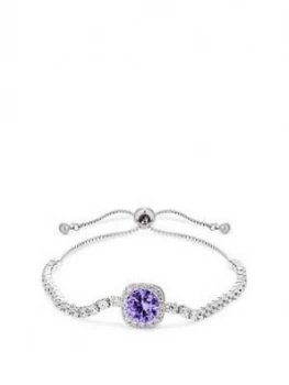 Image of Jon Richard Jon Richard Square Amythyst Toggle Bracelet