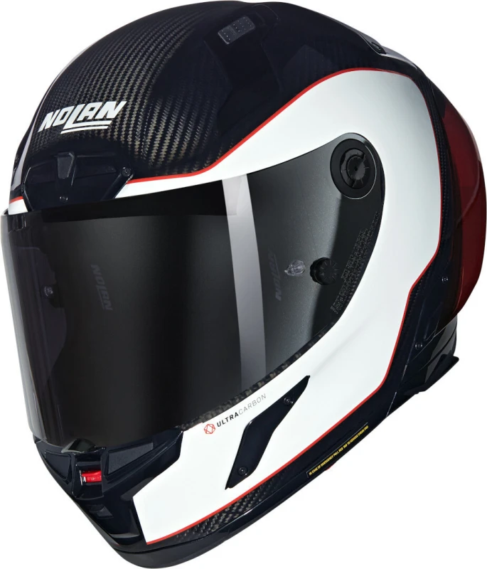 Image of Nolan X-804 RS Ultra Carbon Asso Di Picche Helmet, black-white-red, Size M for Men