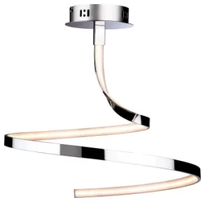 Image of Wave Integrated LED Semi Flush Light Chrome